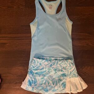 Champion Blue and White Athletic Set